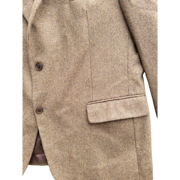 Men's Chereskin Brown Camel Hair Blend 2 Button Blazer Jacket Made in Italy - Picture 5 of 11